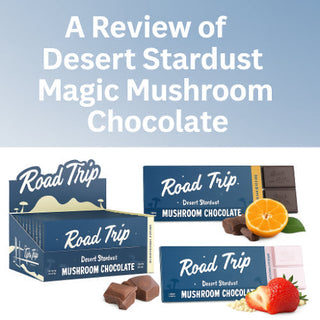 Road Trip Magic Mushroom Chocolate Bars lineup featuring all 4 flavors: Cookies & Cream, Orange, Milk Chocolate, and Strawberry Crunch