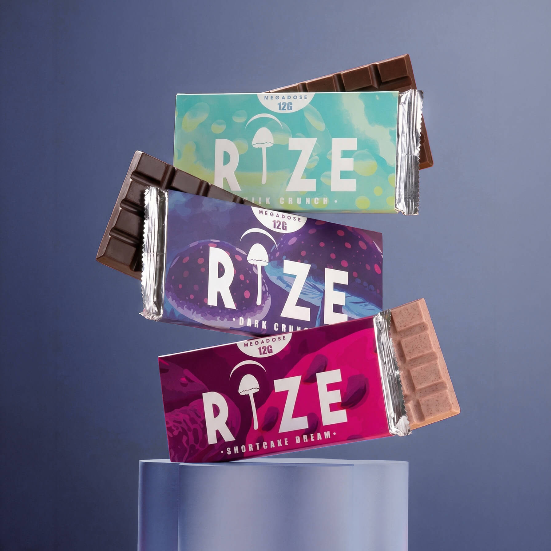 Rize Mushroom Chocolate Bars 12g Megadose & 5g Micro-dose | All Flavors ...