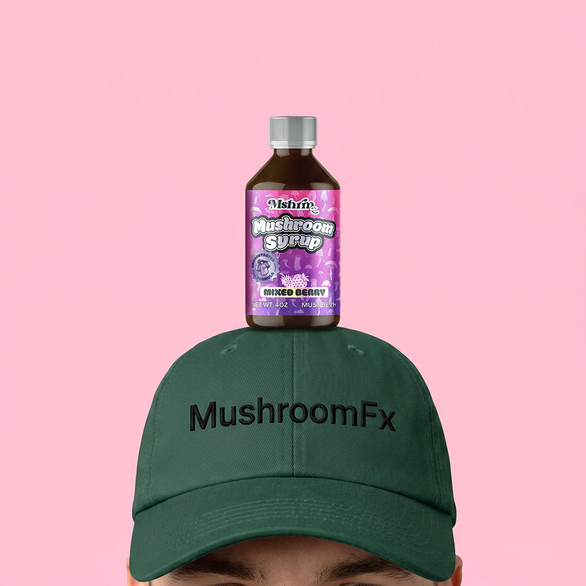 mushroom fx mushroom syrup, mixed berry flavor, concentrated formula