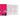 Pink pills in a blister pack with a colorful box on a white background
