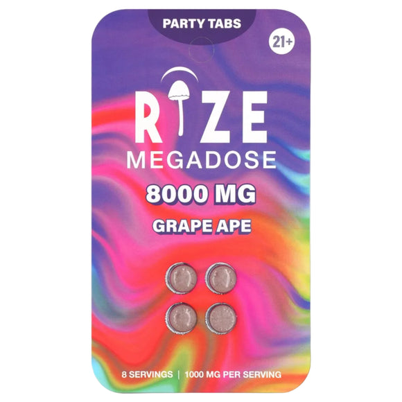 Rize Party Tabs Grape Ape four count blister pack