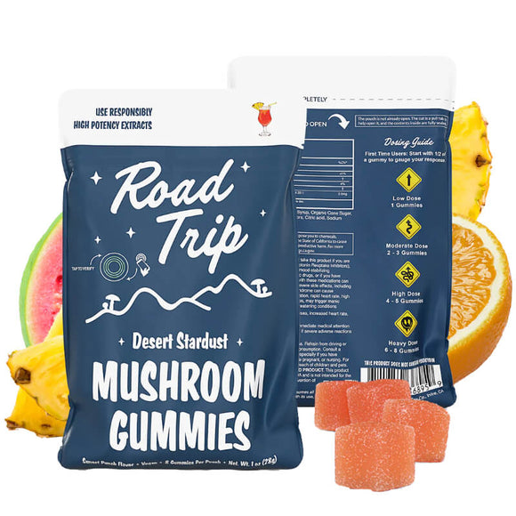 Road Trip Sunset Punch mushroom gummies pack