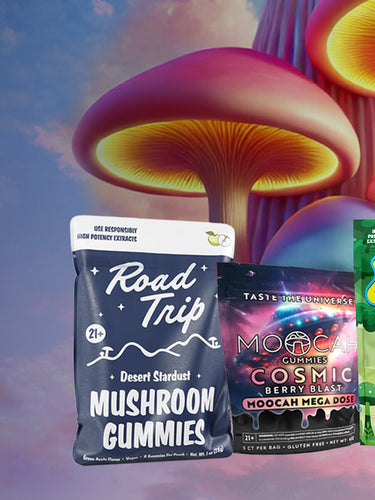 Best magic mushroom gummies, chocolates, tabs from Tre house, Moocah, Roadtrip, Mmelt, Day Tripper, and more.