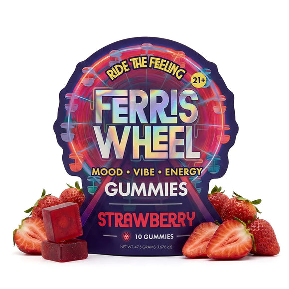 Ferris Wheel Strawberry Kanna Gummies pouch, 10 count