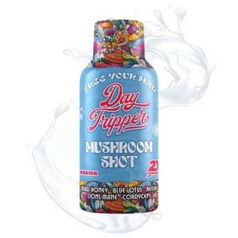 Front of Day Tripper Magic Mushroom Syrup is a 60ml bottle packed with potent nootropics and a fruity magic mushroom blend.

