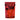 The back of a bright red and black stand-up pouch mushroom gummies package, featuring the brand name 'MOTHERSHIP' in large letters, a black alien graphic, a 'Product Facts' panel with nutrition information, and warning-style black diagonal stripes near the top and bottom.