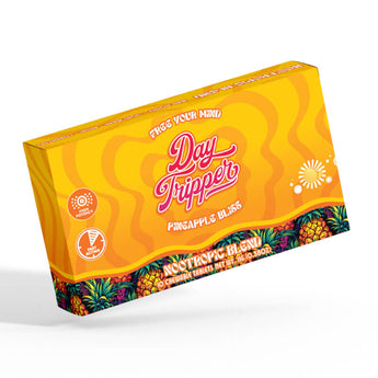 Sugar Free Day Tripper pineapple Mushroom and Blue Lotus Extract Tablets dissolvable tablets infused with mad honey for mood boost.