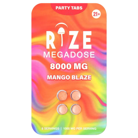 Rize Party Tabs Mango Blaze four count blister pack