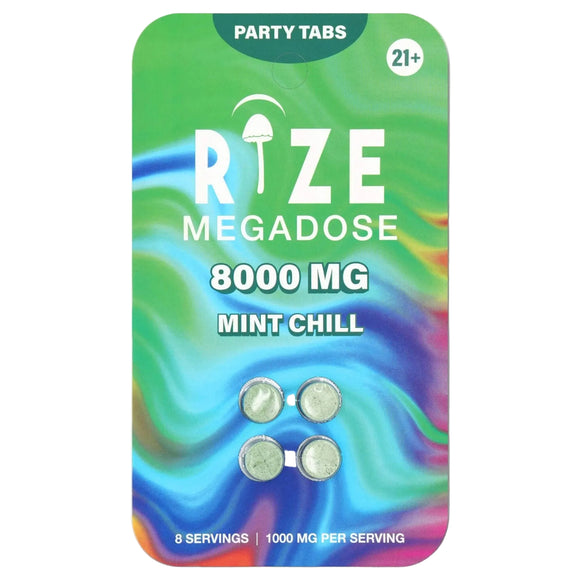 Rize Party Tabs Mint Chill four count blister pack