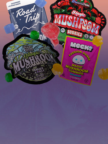 buy tre house, road trip, dream dose magic mushroom gummies