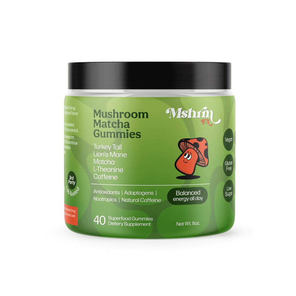 Mushroom Matcha L-Theanine Gummies - Mushroom Gummies - Mushroom FX